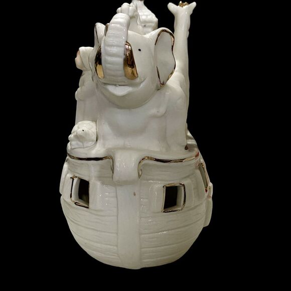 Noah’s Ark White Porcelain Bisque Accent Night Light JCPenney Home Collection - Picture 6 of 16